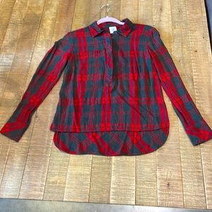 Cabi red plaid shirt, women’s XS button-down.